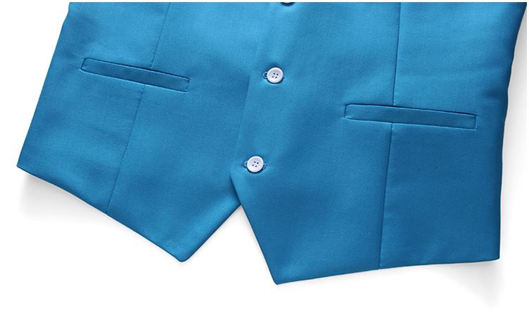 Pre-order ชุดสูทชาย สีฟ้าน้ำทะเล สไตล์เกาหลี พร้อมเสื้อกั๊ก