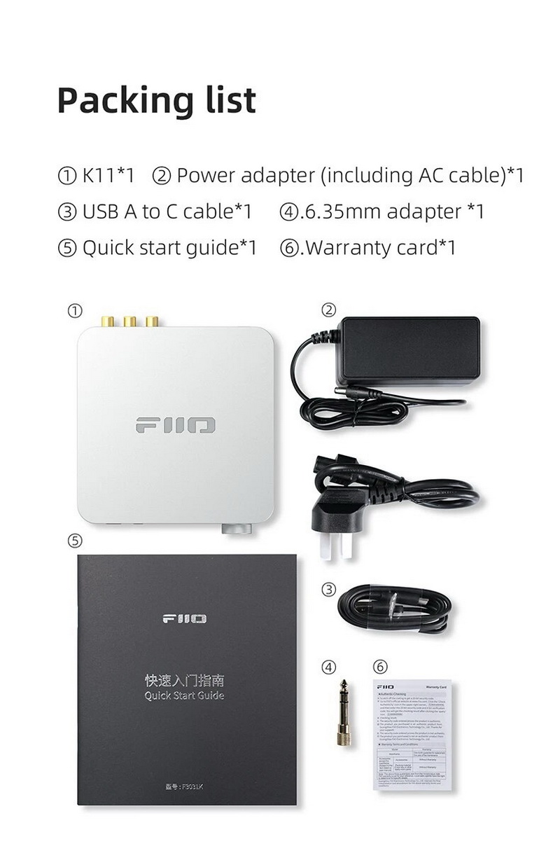 FiiO K11 DAC/AMP ตั้งโต๊ะประสิทธิภาพสูง กำลังขับสูง รองรับ Hi-Res ประกันศูนย์ไทย