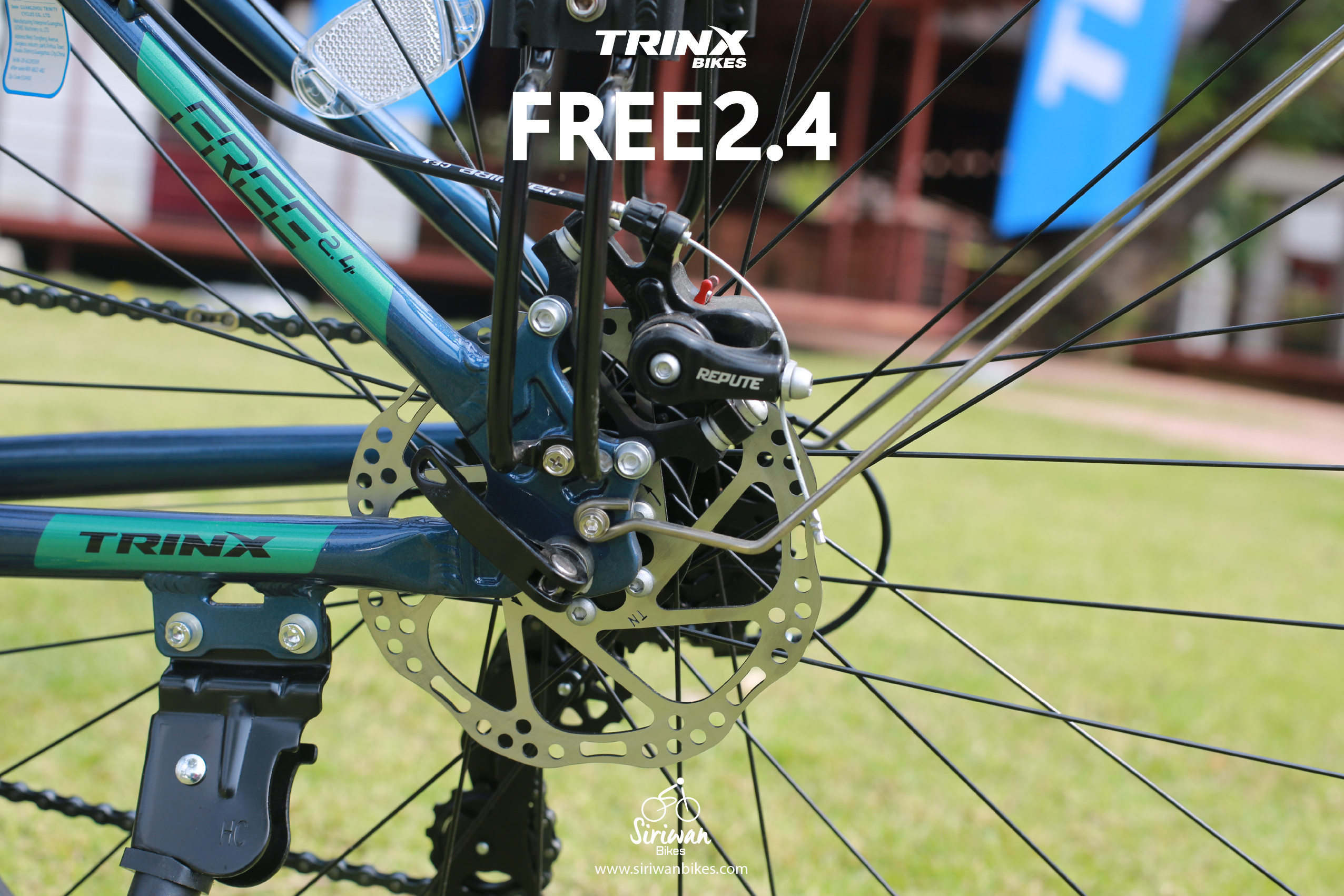 จักรยานไฮบริด TRIN-X FREE 2.4 ชุดเกียร์ SHIMANO 24 สปีด เฟรมอลูมิเนียม ล้อ 700C, TRINX MY2023 (มีสินค้าสีขาวแดงพร้อมส่ง)