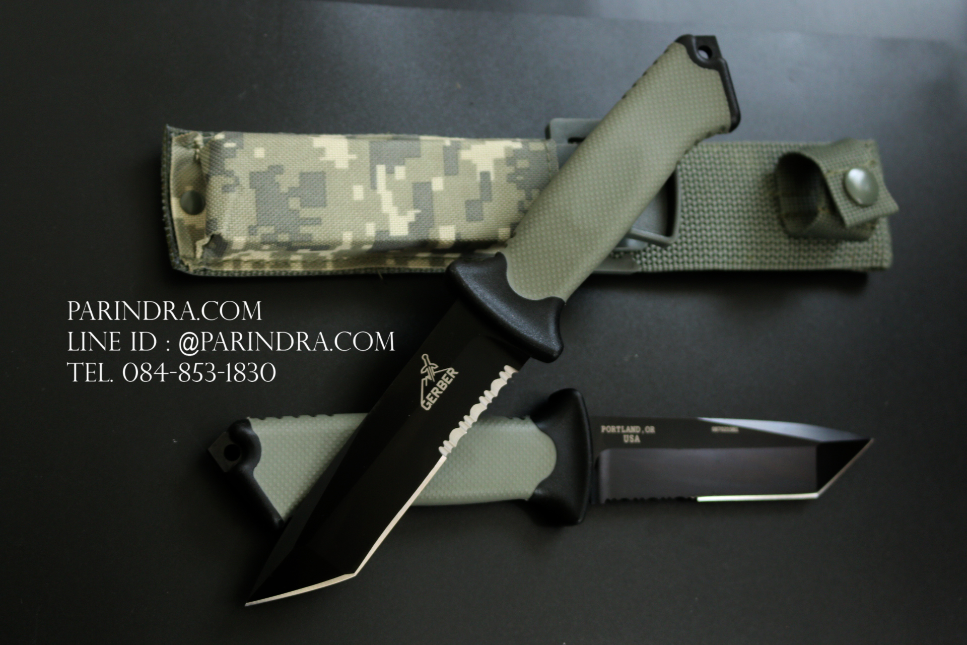 มีดใบตาย Gerber Prodigy Combat Tanto Knife ใบเรียบ น้ำตาล ขนาด 10 นิ้ว (OEM)