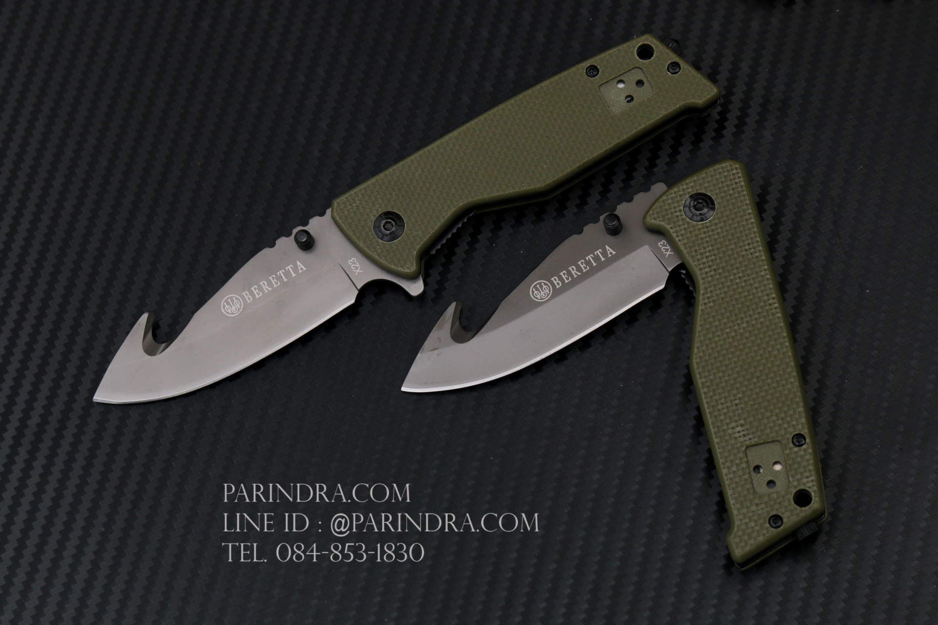 มีดพับ เบเร็ตต้า BERETTA X23 ด้ามสีเขียวทหาร