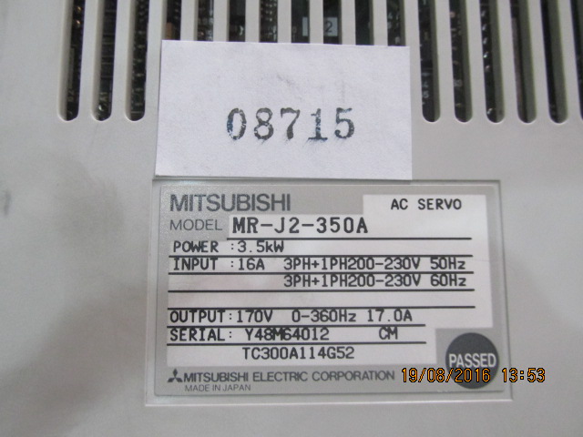 SERVO DRIVE “ MITSUBISHI ” รุ่น MR-J2-350A