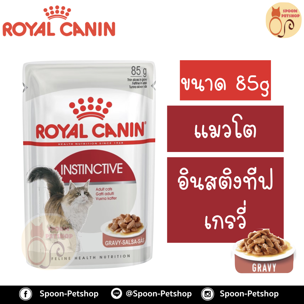 Royal Canin Instinctive 12 Gravy อาหารแมว โรยัล คานิน แบบเปียก สำหรับแมวโต 1-10 ปี ที่ต้องการรักษารูปร่างสมส่วน ในเกรวี่