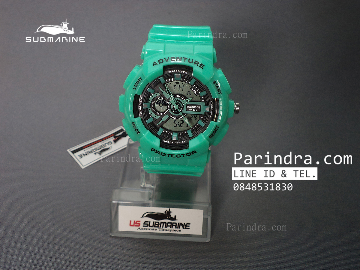 นาฬิกา US submarine Adventure Protector รุ่น TP3163L สีเขียวจอขาว
