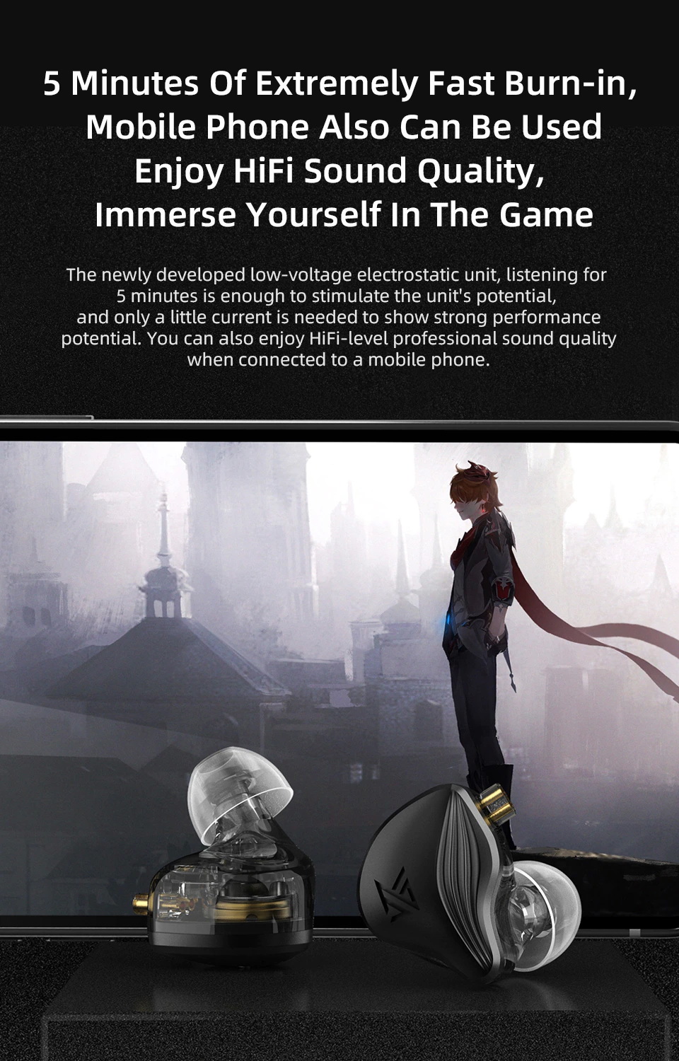 ขาย KZ ZEX หูฟัง 2 ไดรเวอร์ Electrostatic+Dynamic ประกันศูนย์ไทย