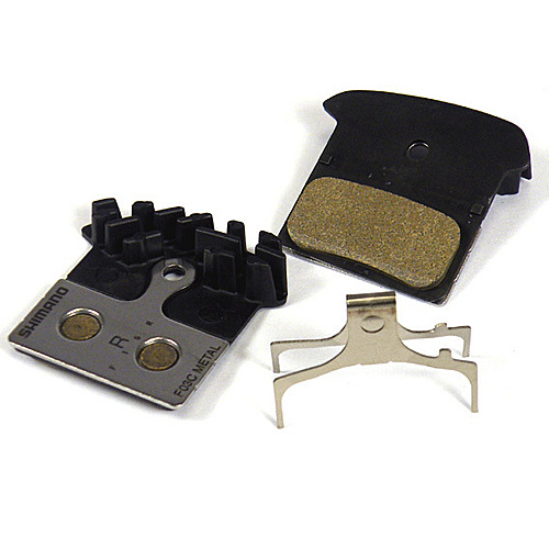 แผ่นยางเบรคดิส SHIMANO XTR Disc Brake Pads รุ่น BR-M985, w/Fin, Metal (มีปีกระบายความร้อน)