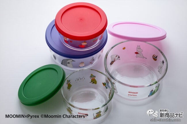 Pyrex Moomin Glass Food Storage Snack Container Bowls 8pcs กล่องเก็บแก้ว Pyrex ที่สุดทนทาน