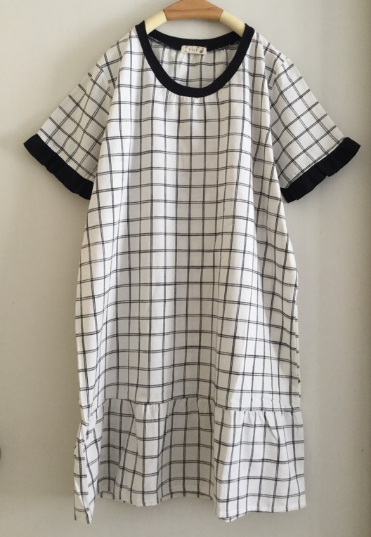 เสื้อ/เดรสผ้าฝ้ายลายตาราง