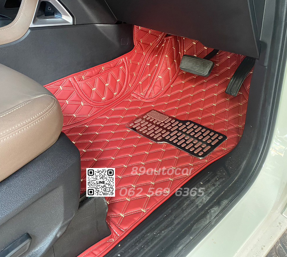Ford Everest (ฟอร์ด เอเวอเรสต์) 2023 ปูพรมVVIP สีแดงไวน์ด้ายทอง