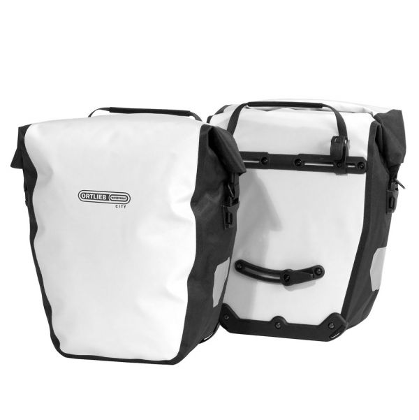 กระเป๋าหลัง ORTLIEB Back-Roller City Panier Bags (Pair) มีสีดำ, แดง และ ขาว