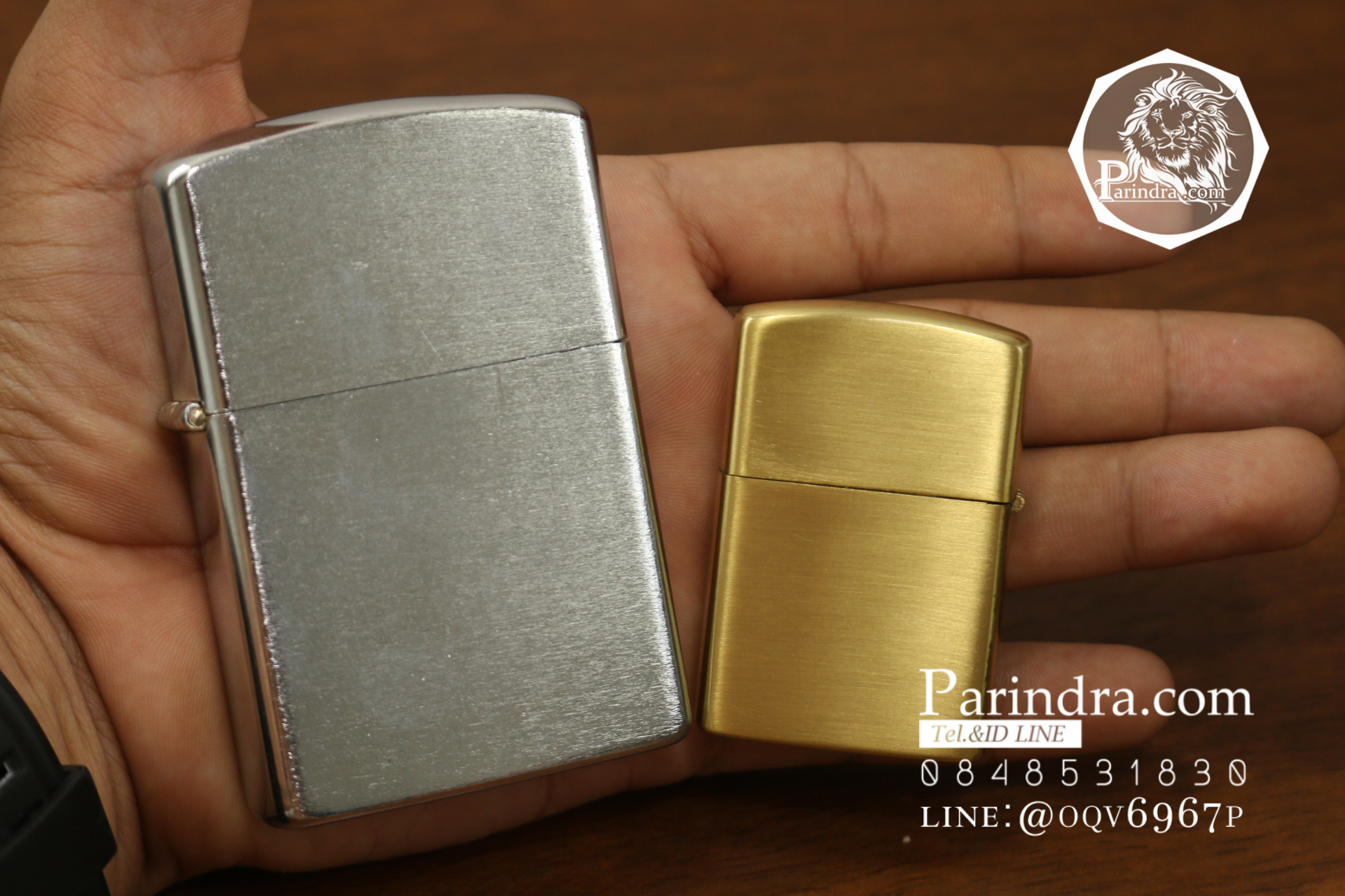 ไฟแช็คน้ำมันยักษ์ ลาย Brushed Chrome ใช้งานก็ได้ ตั้งโชว์ก็ดี