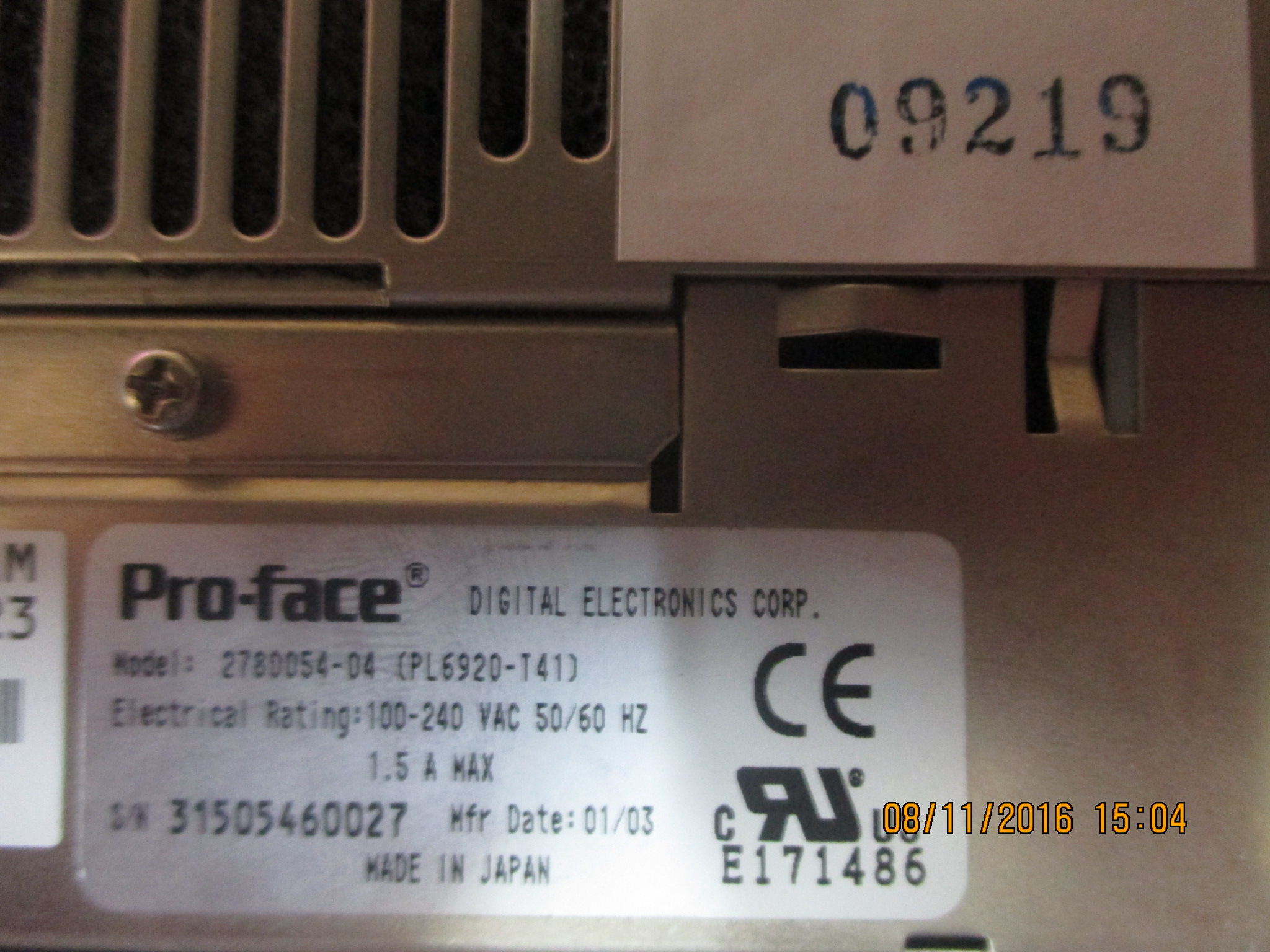 LCD TOUCH SCREEN “ PROFACE ” รุ่น PL6920-T41