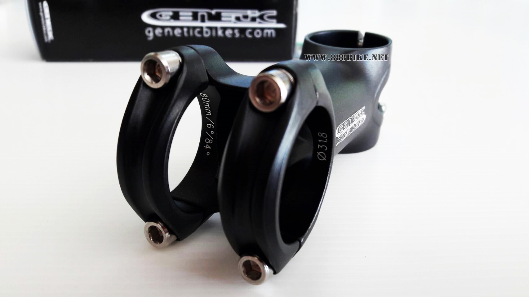 GENETIC คอแฮนด์ รุ่น SLR, เสือหมอบ, +/- 6 degree, 3D Forged 7050 alloy, 31.8MM, 80MM, 90MM, 100MM
