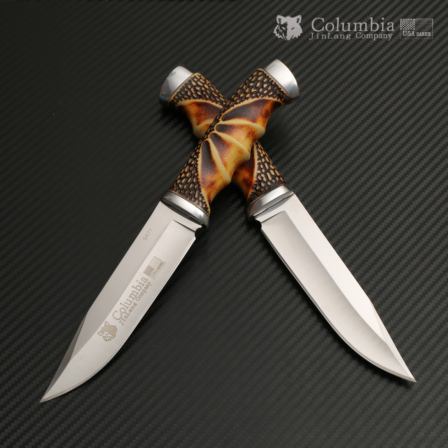 มีดเดินป่า COLUMBIA รุ่น SA71 ด้ามอคริลิก ทรงใบมีดสวย