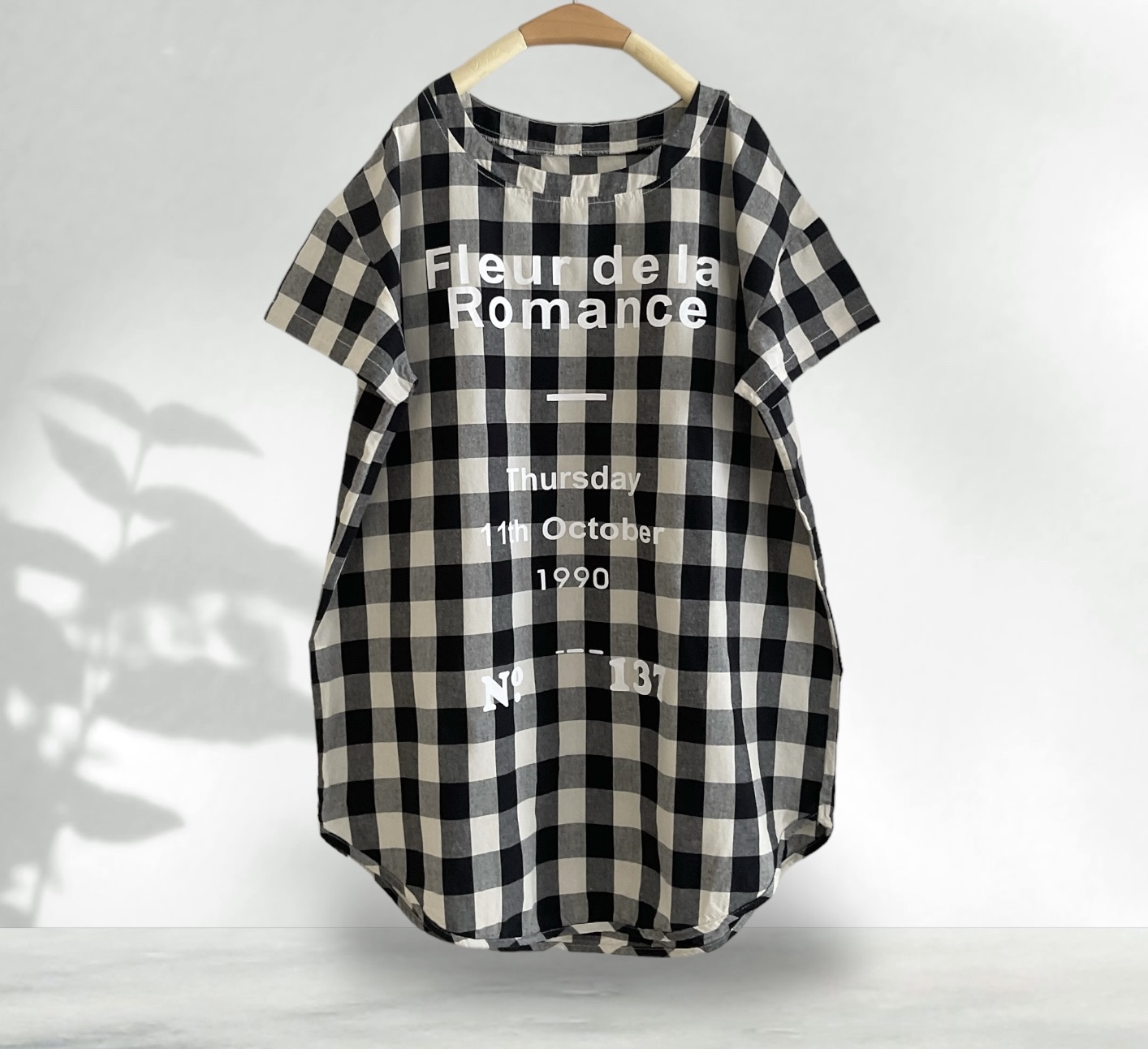 เสื้อผ้าฝ้ายลายสก็อตสกรีนลาย