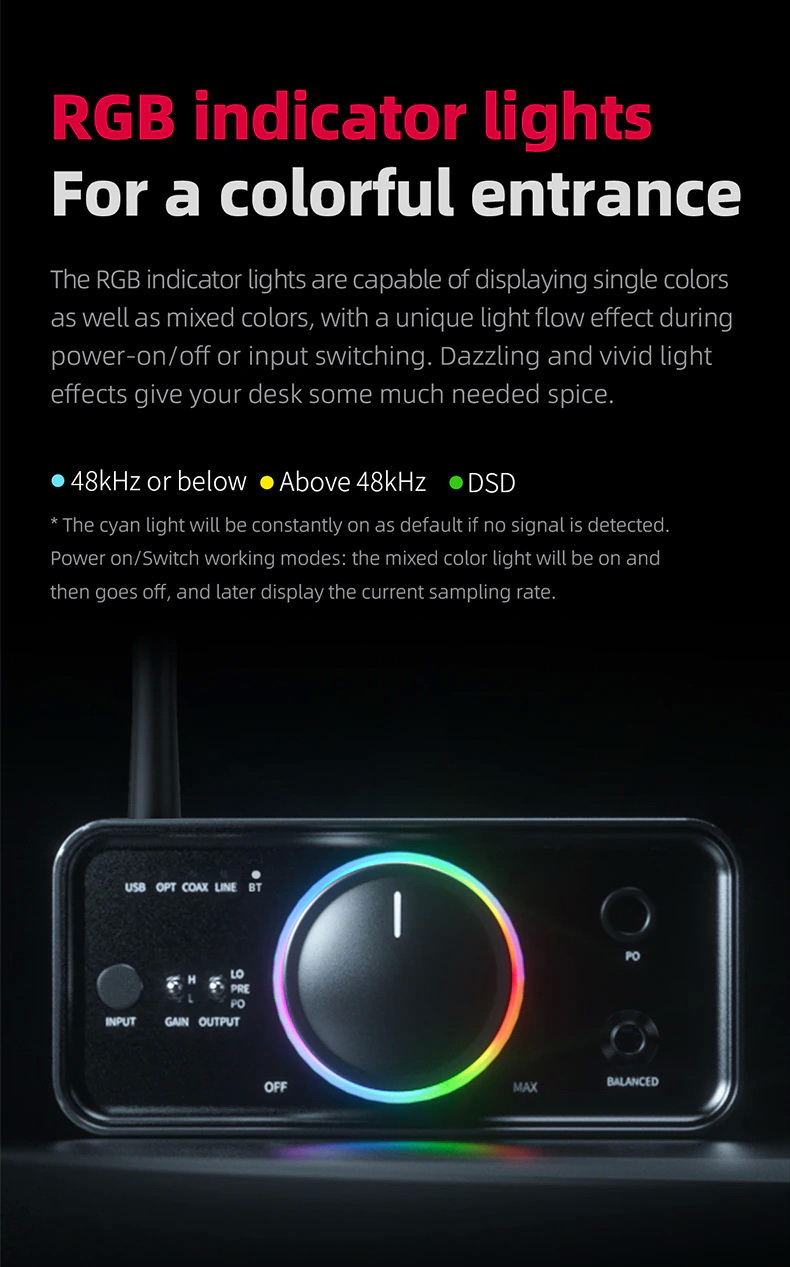FiiO K7 BT True balanced Bluetooth DAC/Amp ตั้งโต๊ะ กำลังขับสูง ประกันศูนย์ไทย