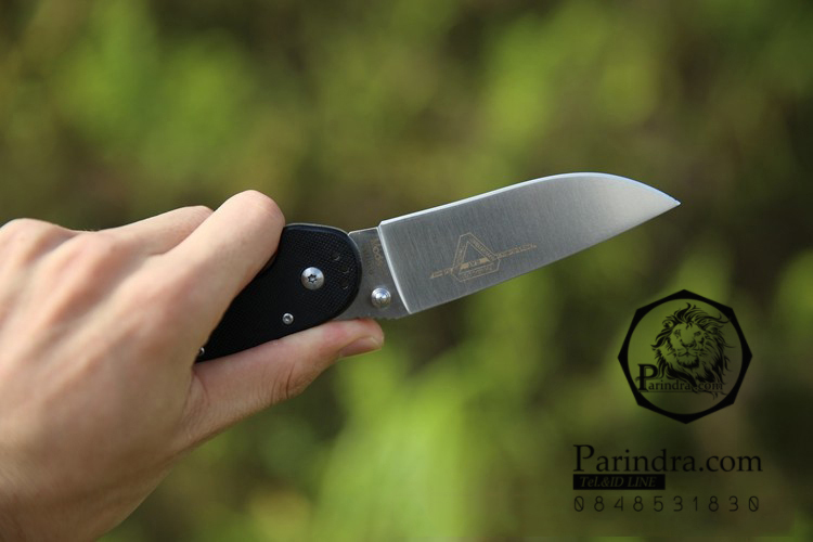 มีดพับ ONTARIO Model-1 ด้าม สีดำ Deep Black คมกริบ ขนาด 8 นิ้ว (OEM)