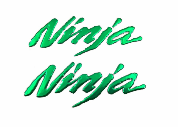 สติ๊กเกอร์โลโก้ตัวหนังสือ Ninja Ninja250/300/650 ZX-6R/10R/12R