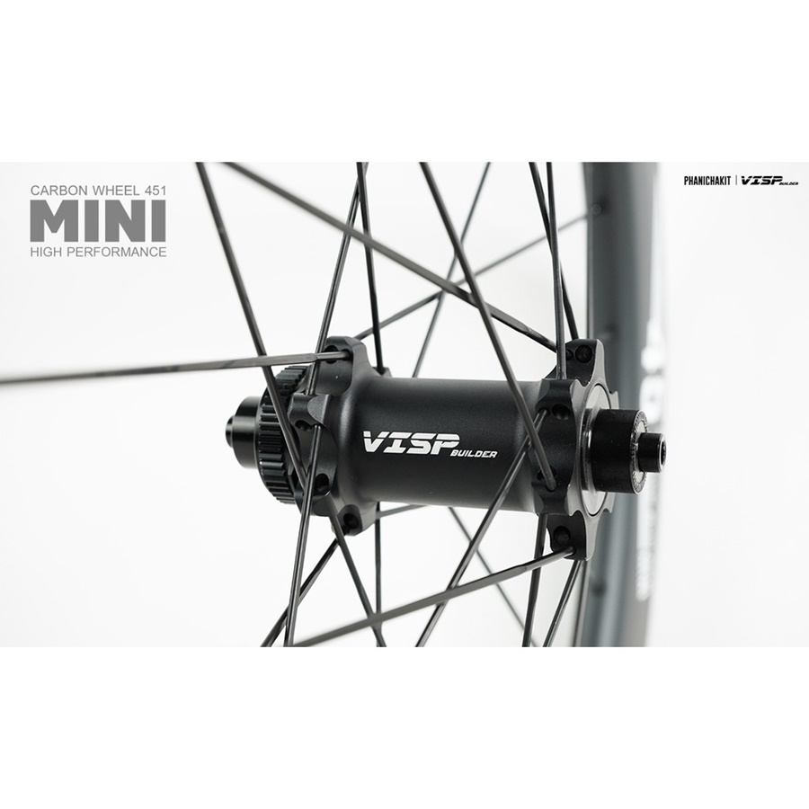ชุดล้อคาร์บอนดิสเบรค VISP BUILDER 451 ล้อคาร์บอนสเป็คพิเศษ CARBON WHEEL 451 MINI HIGH PERFORMANCE Disc Brake 50/50