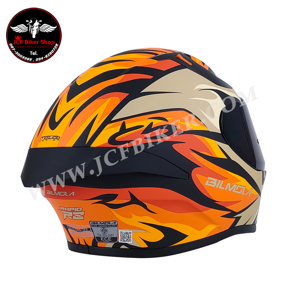 หมวกกันน็อคเต็มใบ หมวกกันน็อค Bilmola รุ่น Rapid RS ลาย TIGER (Matte)