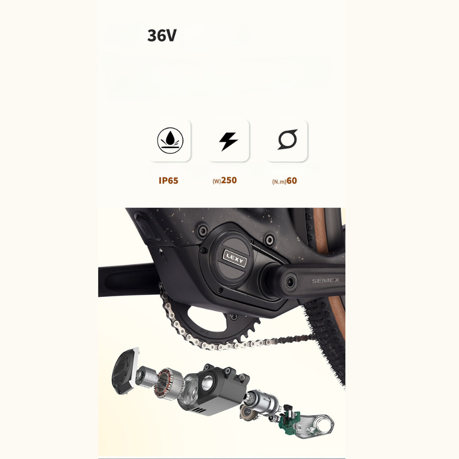 SAVA Gelaro S6 จักรยานไฟฟ้าคาร์บอน กราเวล แรงบิด 60Nm | แบต 360Wh วิ่งไกล 120km | Shimano GRX | น้ำหนักเบา 14.5kg