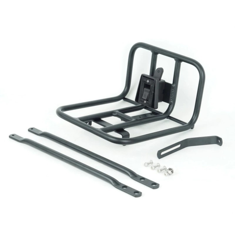 ตะแกรงหน้า VINCITA C057OC ONECLICK สำหรับทัวร์เบาๆ และใช้ทุกวัน ติดตั้งง่ายที่แกนล้อและรูเบรก รองรับกระเป๋า Brompton และระบบ OneClick Adapter รับน้ำหนักได้ 7 กก.