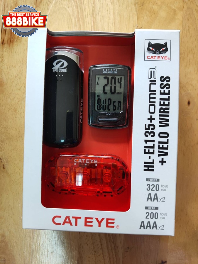 CATEYE ชุดแคทอาย KIT SET GS17, 3 ชิ้น, กะไมล์ VELO ไร้สาย (EL135/ LD135/ VT230W)