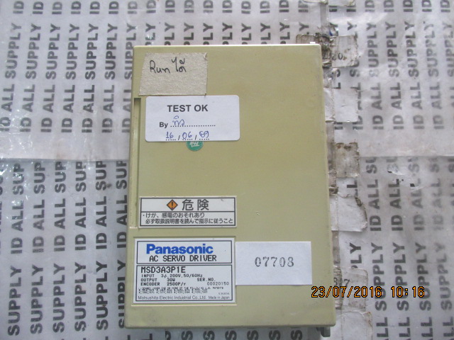 SERVO DRIVE “ PANASONIC ” รุ่น MSD3A3P1E