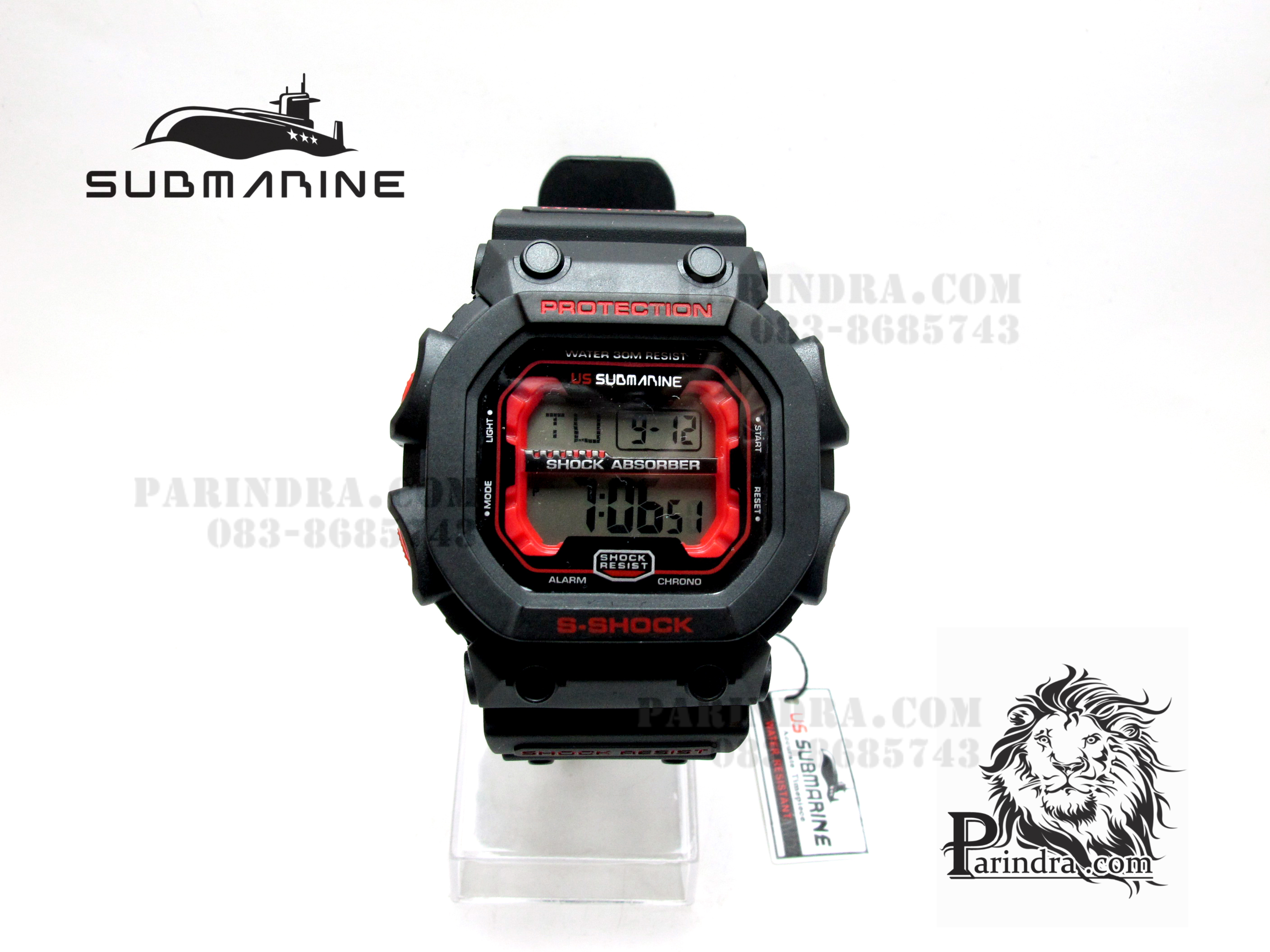นาฬิกา US submarine รุ่น TP1280M สีดำ-แดง คล้ายรุ่น King G-shock