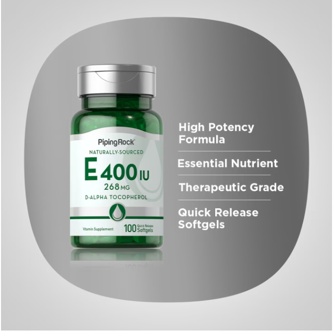 Piping Rock Vitamin E 400 IU 100 Softgels