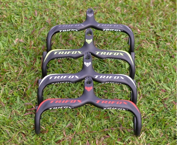 แฮนด์หมอบ TRIFOX TL-CHB10 New Full Carbon Bicycle Stem Handlebar Road Bikes Carbon Integrated