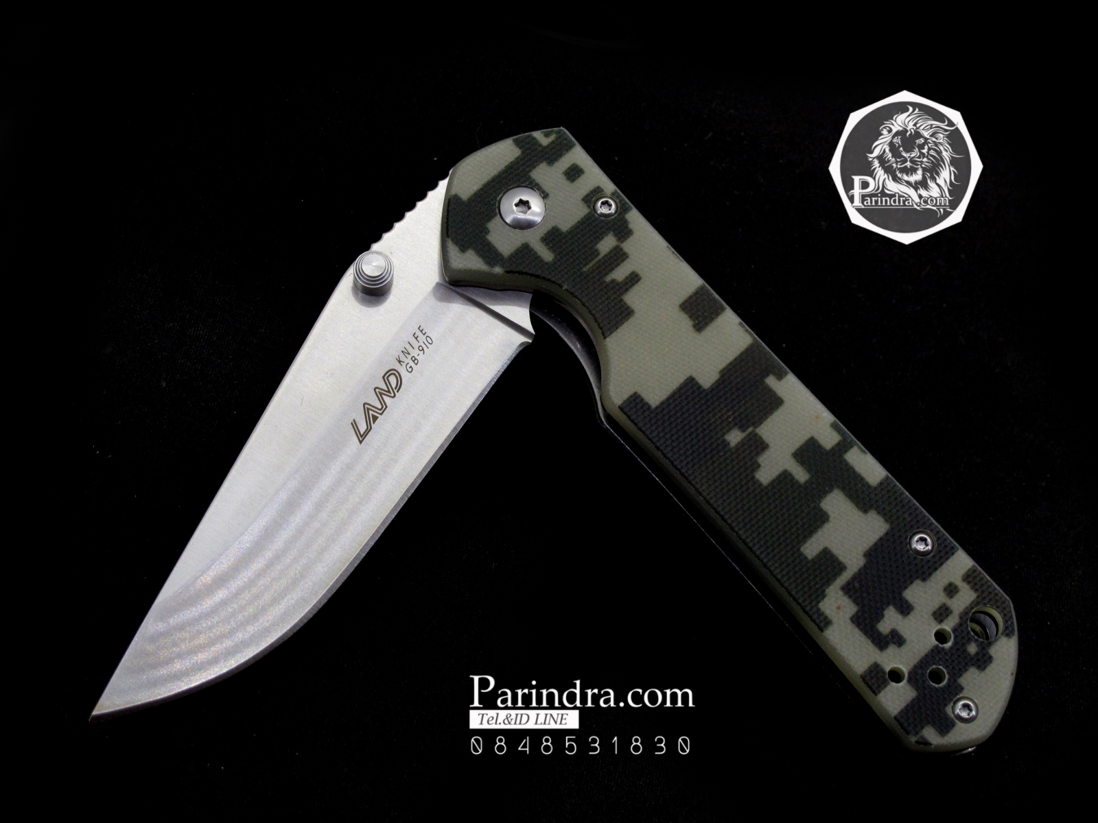 มีดพับ Land Knife GB9-910 ด้ามลายพรางทหาร (ของแท้) สวยงาม แกร่ง ทนทาน