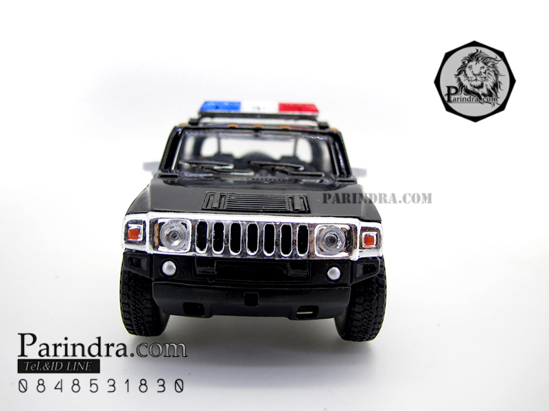 โมเดลรถเหล็ก รถ HUMMER ตำรวจ H2 SUT 2005 อัตราส่วน 1: 40 สีดำ