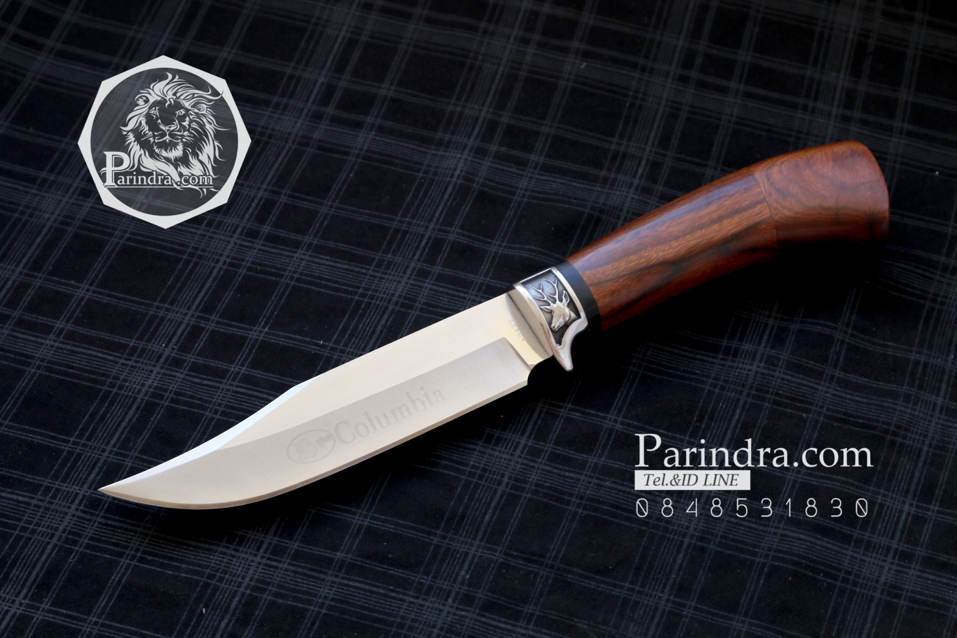 มีด Columbia A3172 ด้ามไม้คลาสสิค ขนาด 11 นิ้ว การ์ดลายกวาง