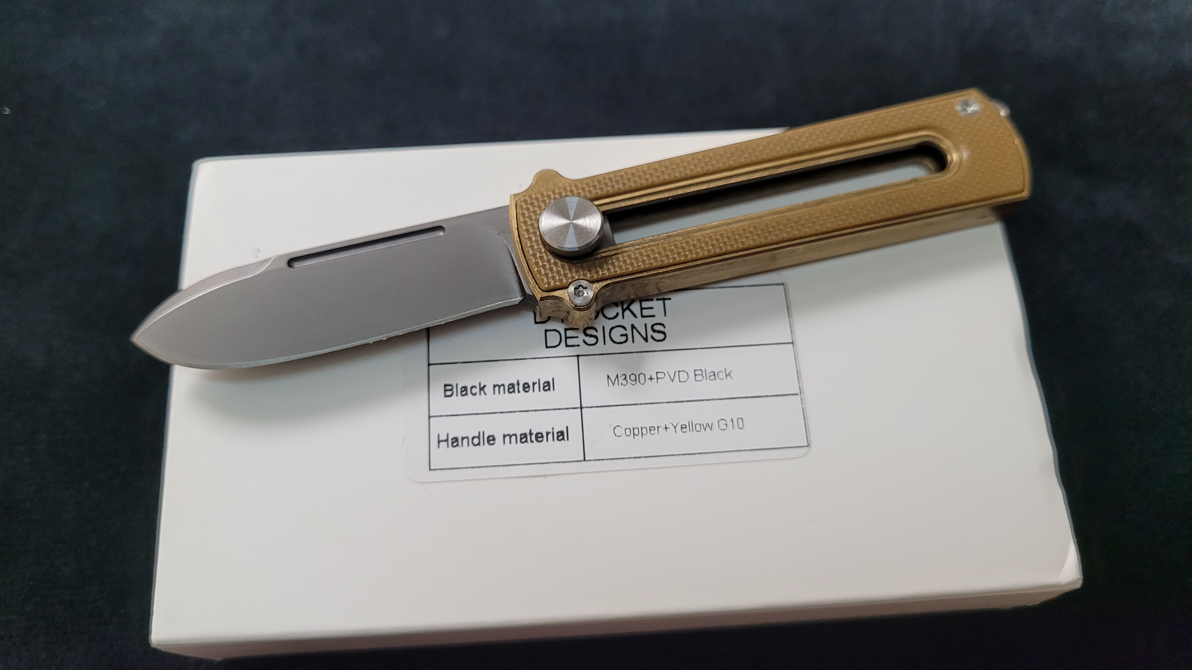 Al Br BarloX with M390 Blade-for a short time Dealer's Cost Yellow DLC Black Blade