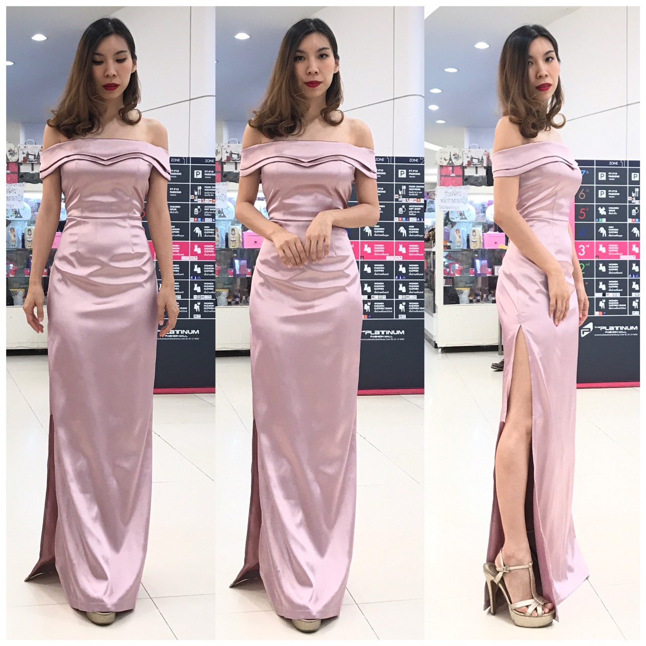 ชุดเพื่อนเจ้าสาว สีชมพู รวมแบบ ตัวอย่าง สั่งสีและแบบอื่นๆได้ เช่า 500