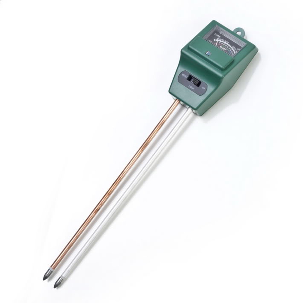 pH meter 3in1 เครื่องวัดแบบเข็ม pH ในดิน, วัดความเข้มแสง, ความชื้น