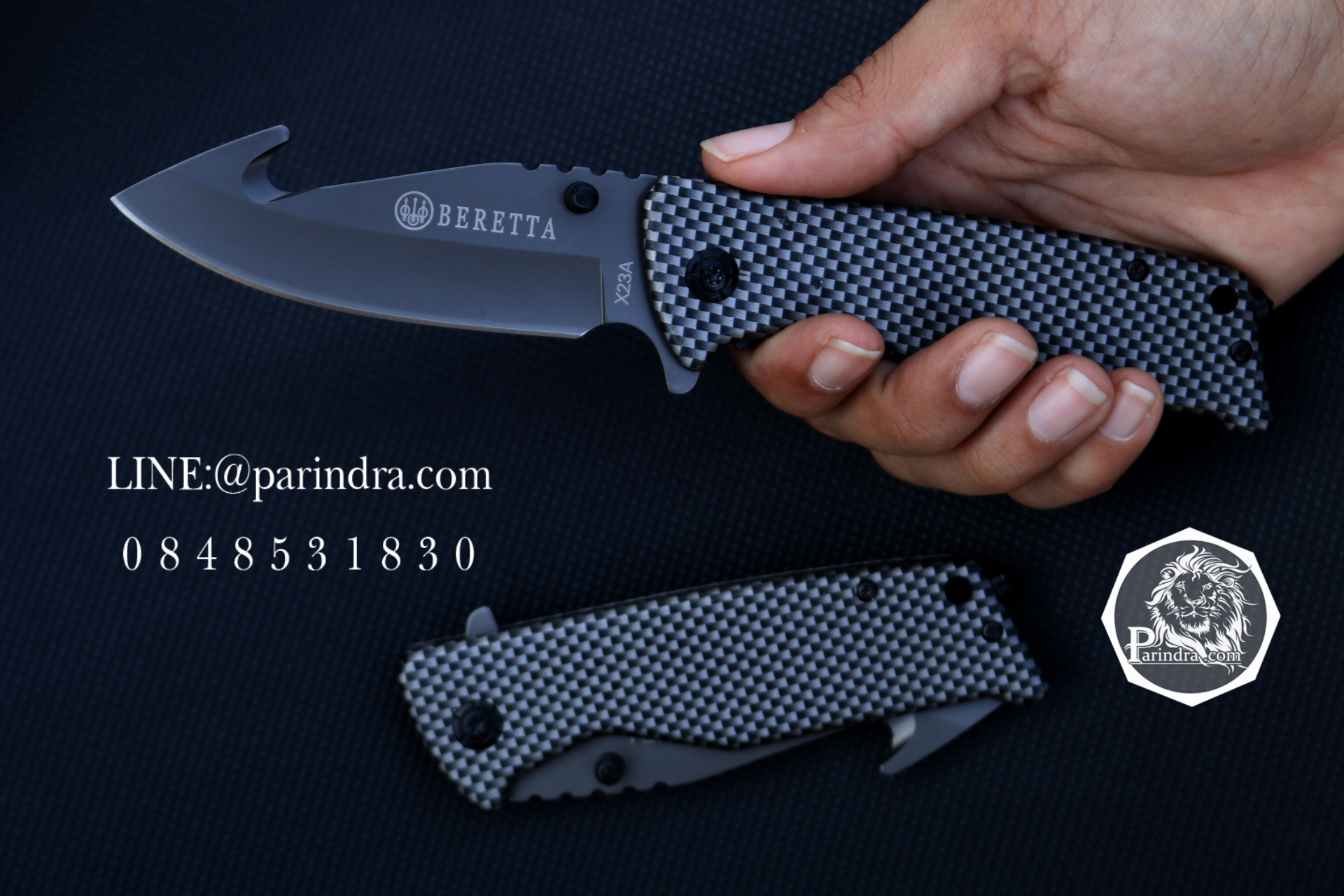 มีดพับ เบเร็ตต้า BERETTA X23A สวยงาม คมกริบ ด้ามลาย คาร์บอน