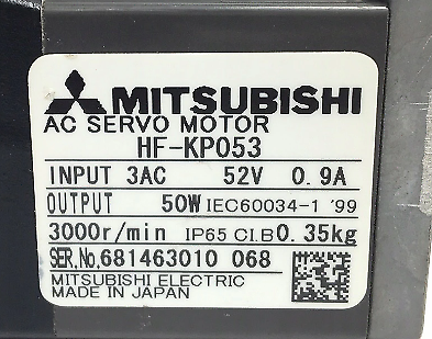 HF-KP053 SERVO MOTOR " MITSUBISHI "