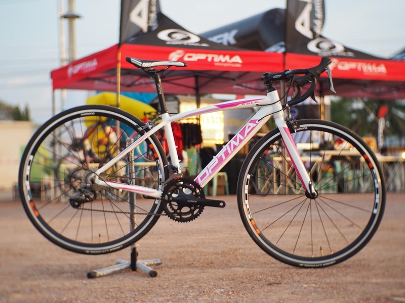 OPTIMA TESLA R3000 เสือหมอบ ออลอะราวด์ เฟรมอลู ตะเกียบคาร์บอน 18สปีด Sora เต็ม 2023