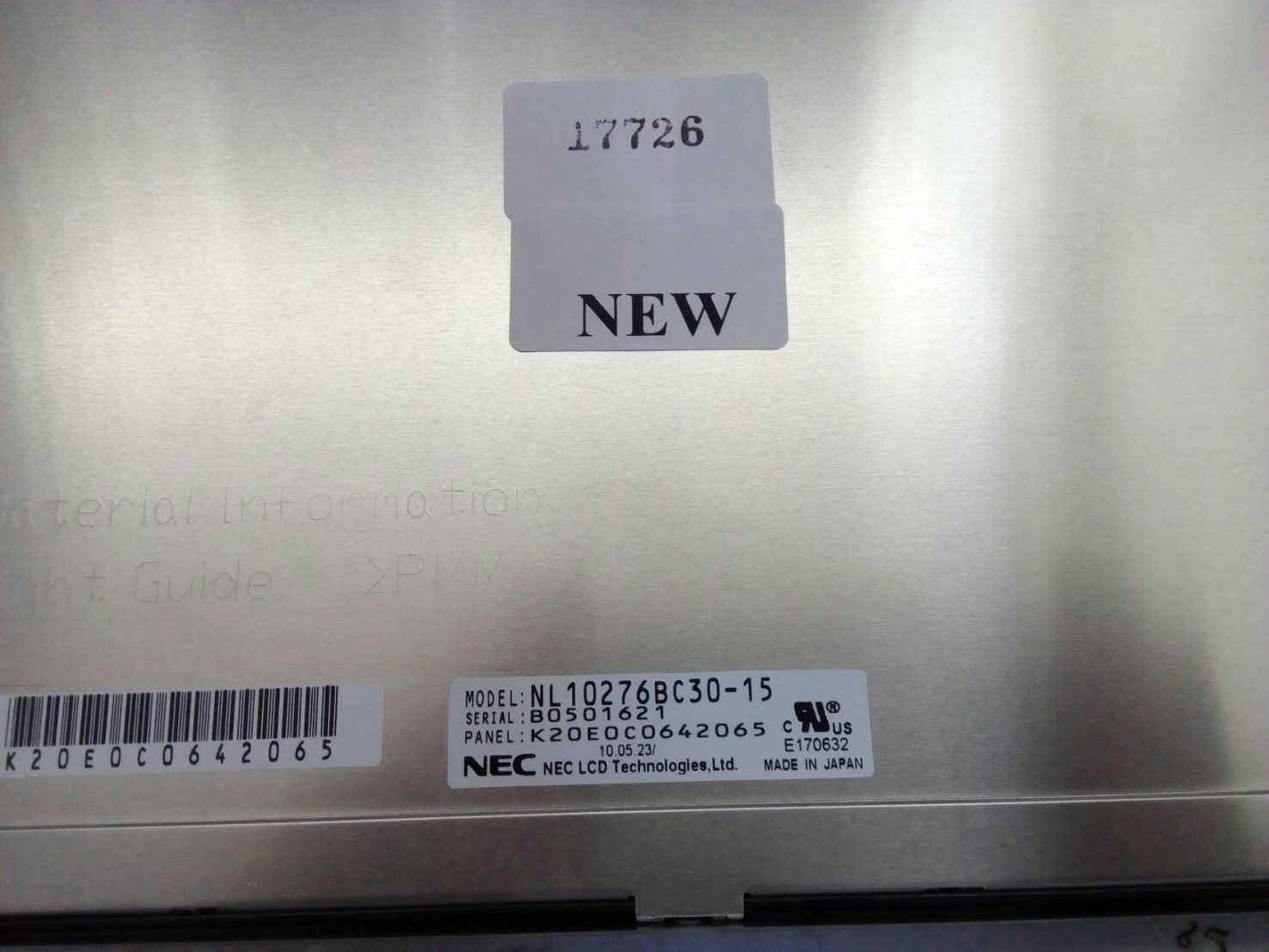 NL10276BC30-15 LCD PANEL “ NEC ”