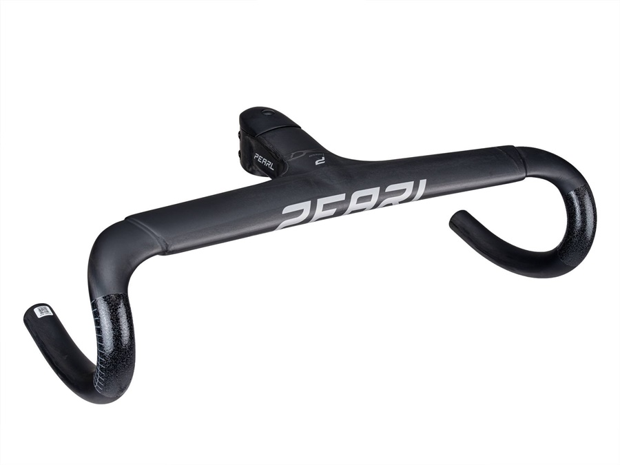 แฮนด์เสือหมอบคาร์บอน Pearl Road Bike Handlebar Integrated ,Reach 80, Drop 125