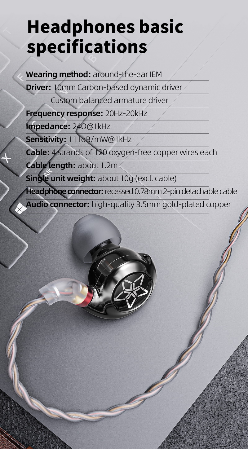 ขาย FiiO FH11 หูฟัง IEMs Hybrid 2 ไดรเวอร์ 1BA+1DD รองรับ Hi-Res ประกันศูนย์ไทย