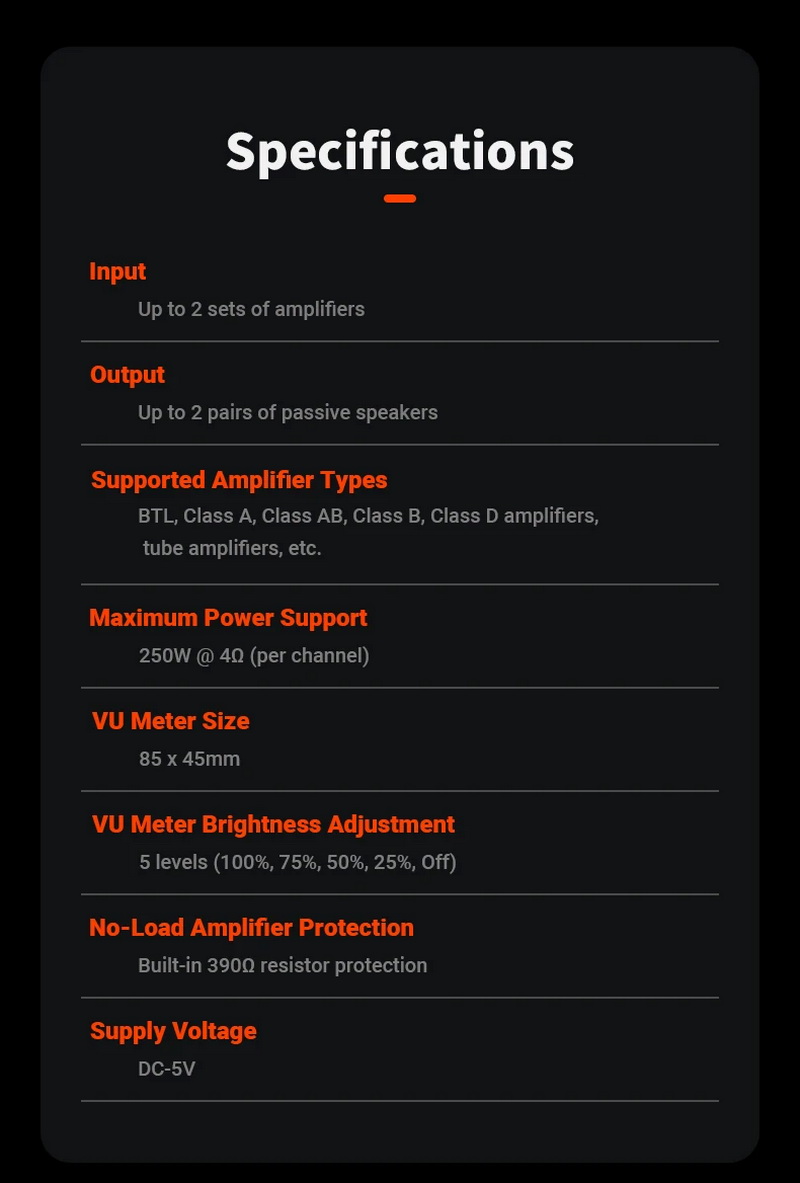 Fosi Audio LC30 ตัวสลับ ลำโพง เครื่องขยายเสียง พร้อมจอแสดงผล VU meters รีโมทควบคุมระยะไกล