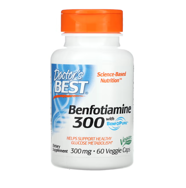 Doctor's Best Benfotiamine 300 mg 60 Veggie Caps