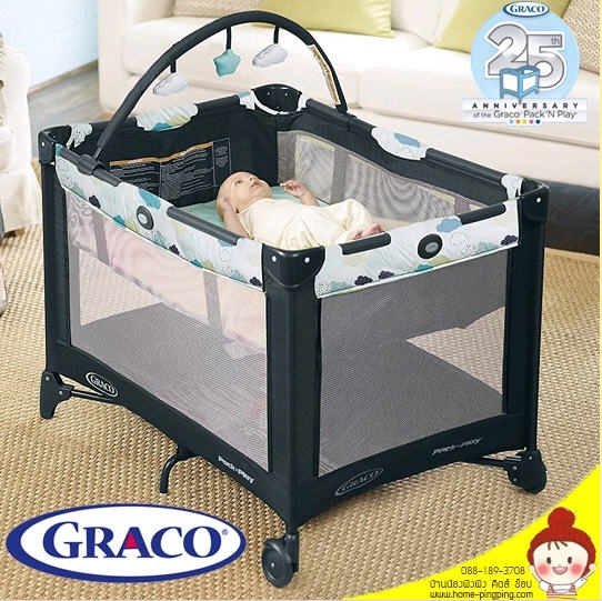 เตียงนอนเด็กอ่อน Pack n Play On The Go Playard Stratus (Pack N Play) รุ่น Stratus Collection ยี่ห้อ Graco