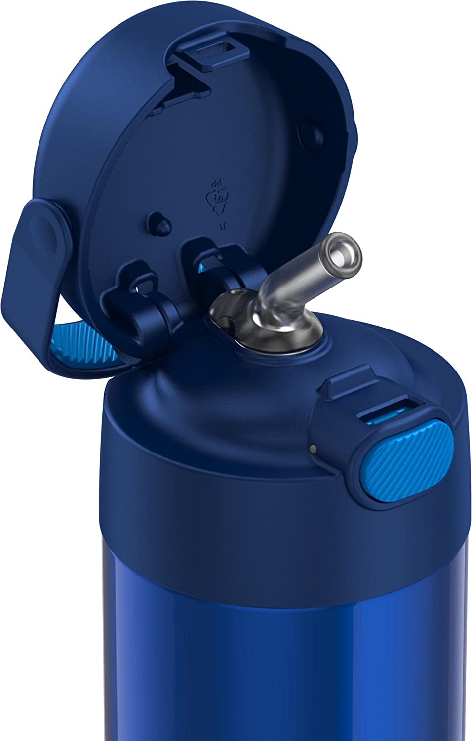 กระติกดูดน้ำแตนเลสหุ้มฉนวนสุญญากาศยี่ห้อ Thermos ของแท้ขนาด 12 ออนซ์ ลาย Blue