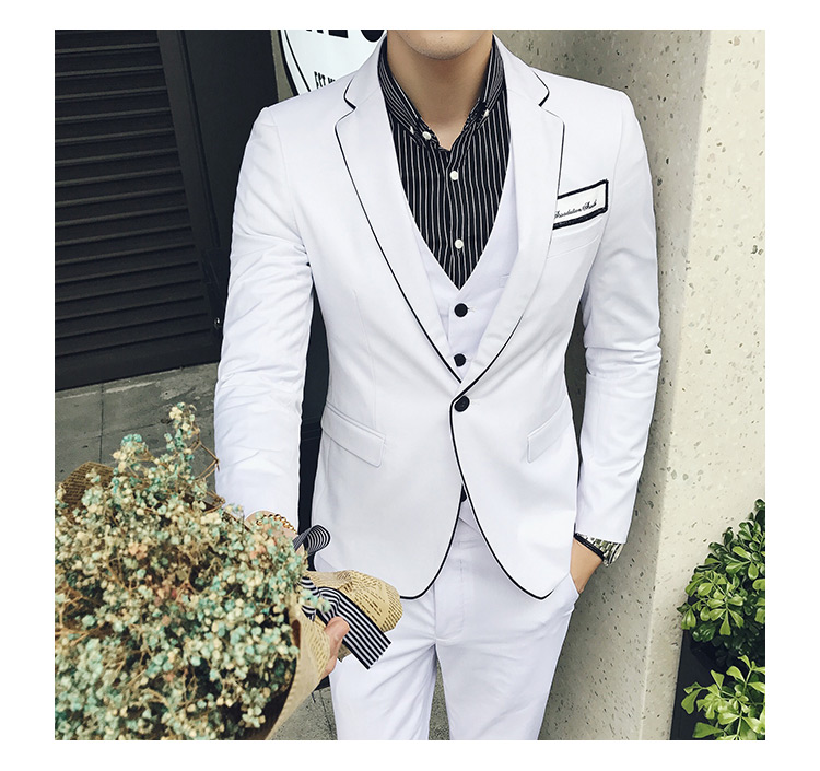 Pre-order ชุดสูทชาย สีขาว เข้ารูป
