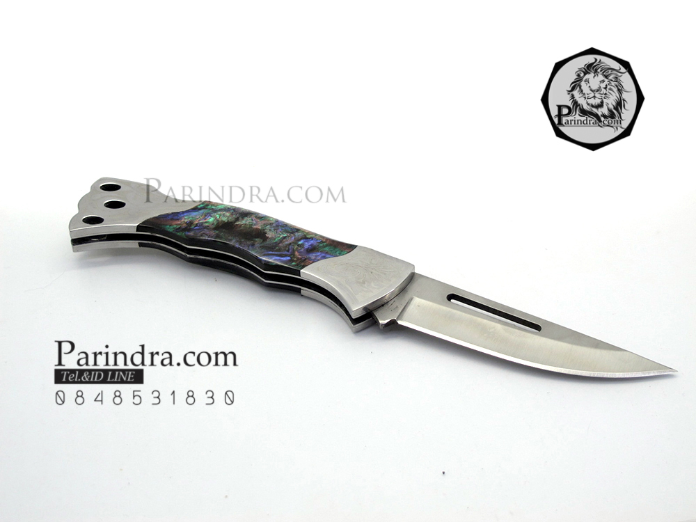 มีดพับแสตนเลส COLUMBIA G290 ด้ามสีปีกแมลงทับ