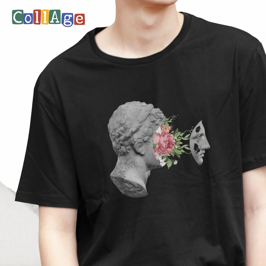 เสื้อยืดพิมพ์ลาย Collage Brooke I รหัส CEA00444 สีดำ #เสื้อยืด #Collage